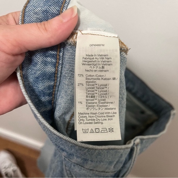 MADEWELL High-Rise Mid-Length Denim Shorts Woodvale Wash TENCEL Denim Edition 26 - Picture 7 of 9